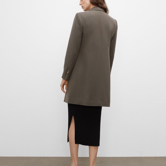 Three-Button Coat - New With Tags - NEVER WORN - Black Olive - Picture 4 of 5